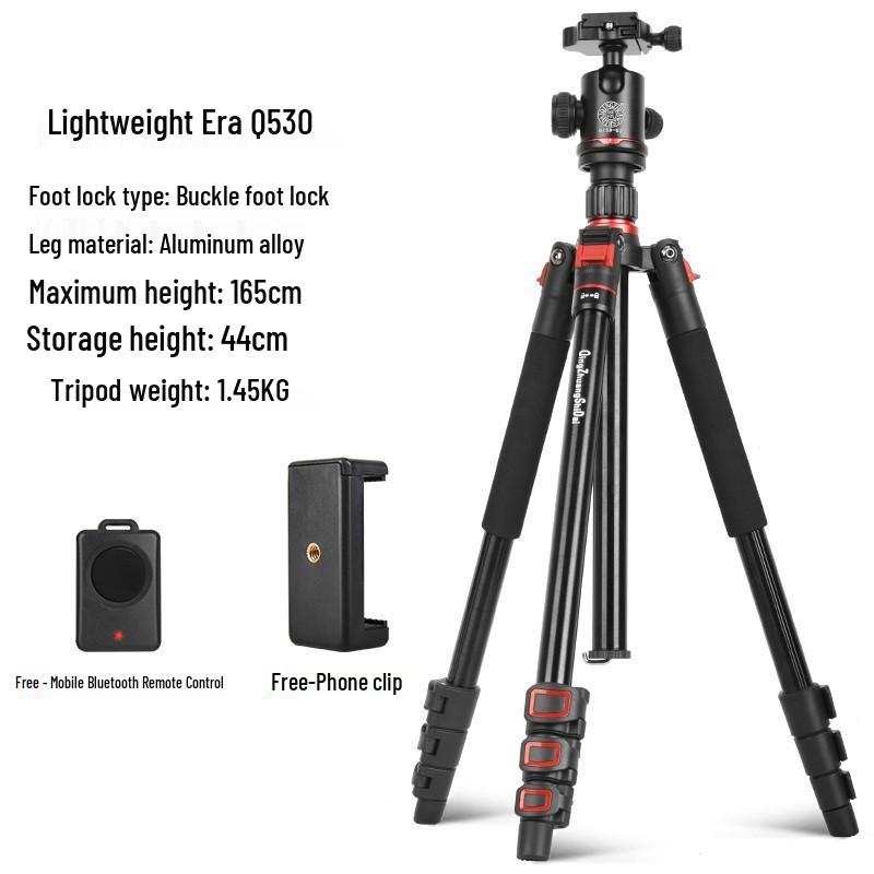 Lightweight Q999 Aluminum-Magnesium Alloy Folding DSLR Tripod - Portable & Stable for Shooting