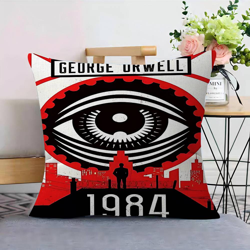 1984 George Orwell Movie Stitch Lucky Dragon Pillow Cover Sofa Cushion Cover Home Room Decoration Children Gift
