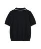 COVERNAT WOMAN Collared Half Knit Navy