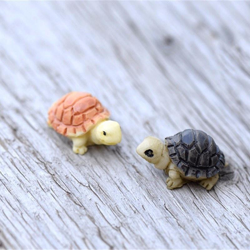 4Pcs  Cute Mini Tortoise Model Fairy Garden Miniatures DIY Doll House/ Terrarium/ Home Desktop/ Succ