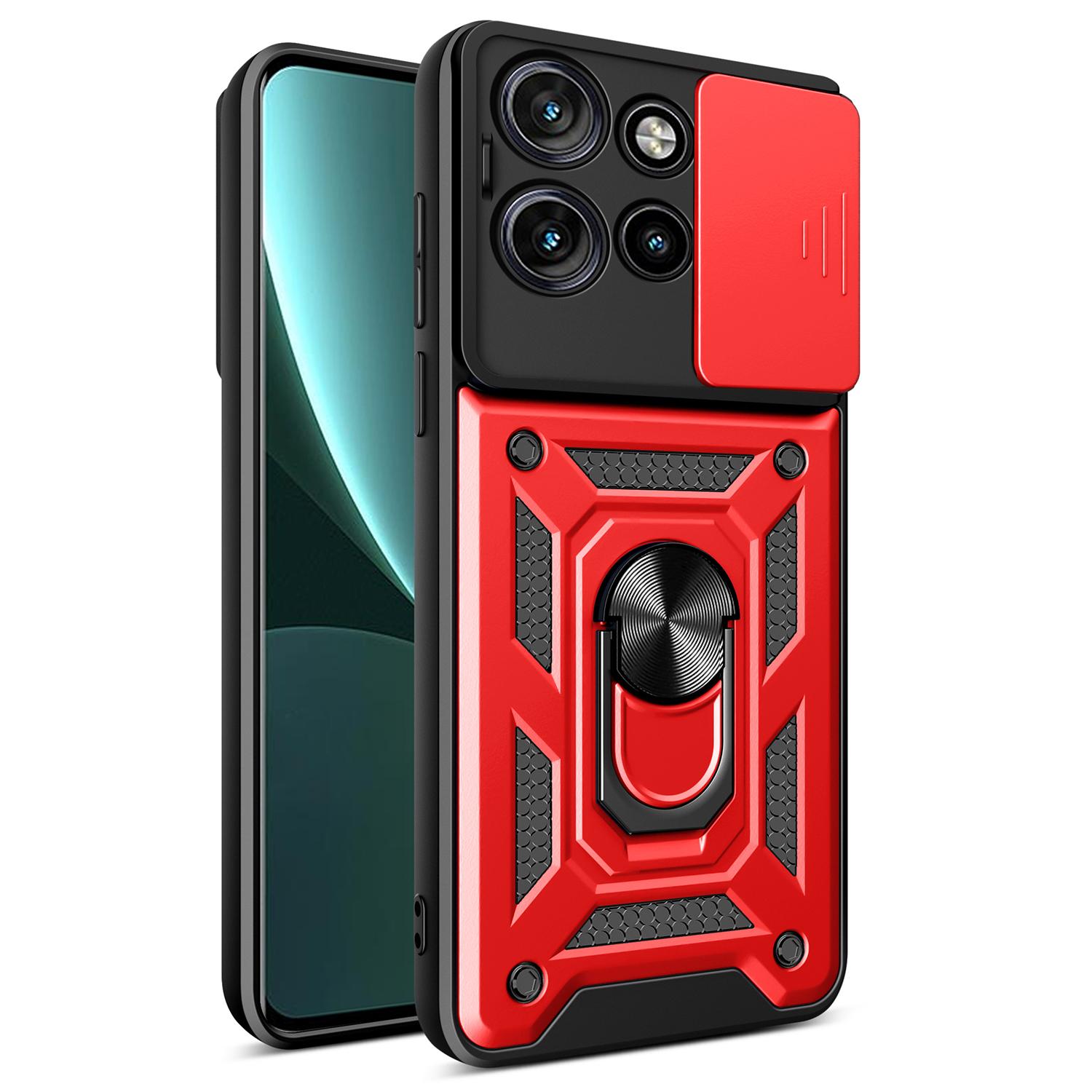 

Чехол для Motorola Edge 50 Neo 5G/Moto S50 5G/Thinkphone 25 5G с выдвижной крышкой для камеры, подставкой из ПК+ТПУ C