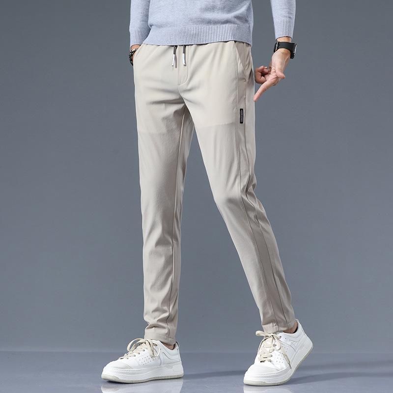 Ice-Silk Casual Trousers for Men Loose-Fit Summer New Style Slim-Fit Straight-Leg Trousers Men's Fashionable Versatile Sports Trousers