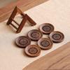 1 Set Chinese Walnut Wood Tea Tray Storage Rack Household Carved Coaster Insulation Teapot Teacup Mat Teaware Accessories