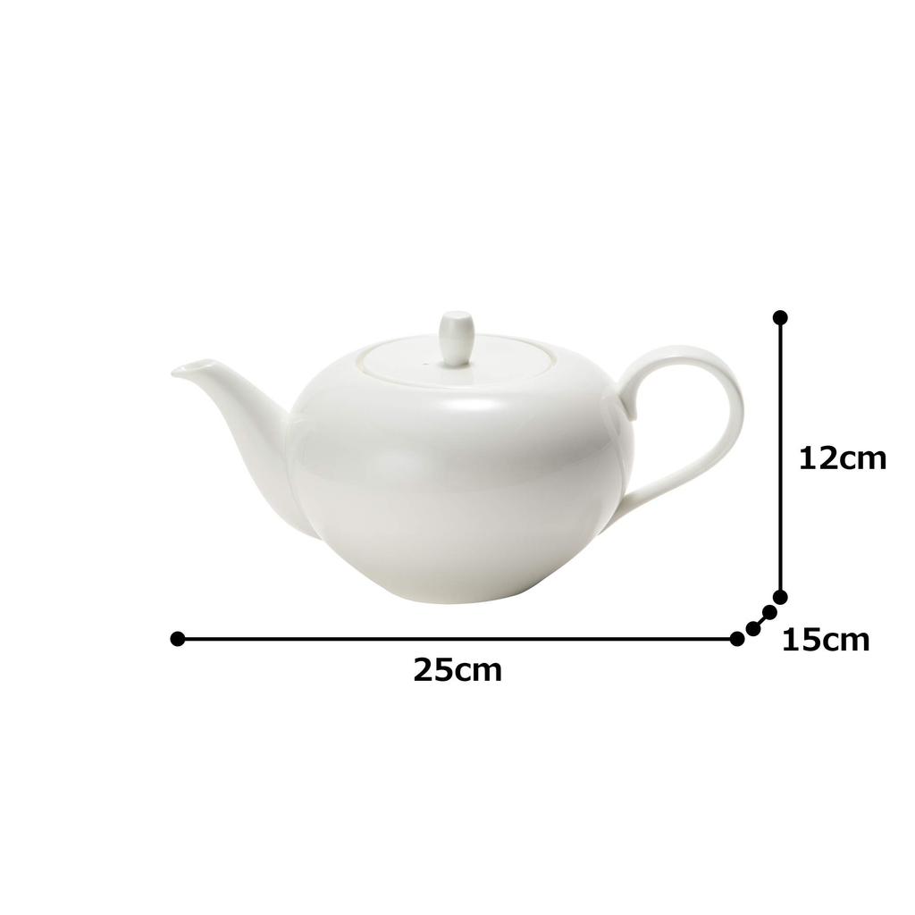 NARUMI Teapot, Styles Cool Coupe, White, 1180cc, 51326-4663