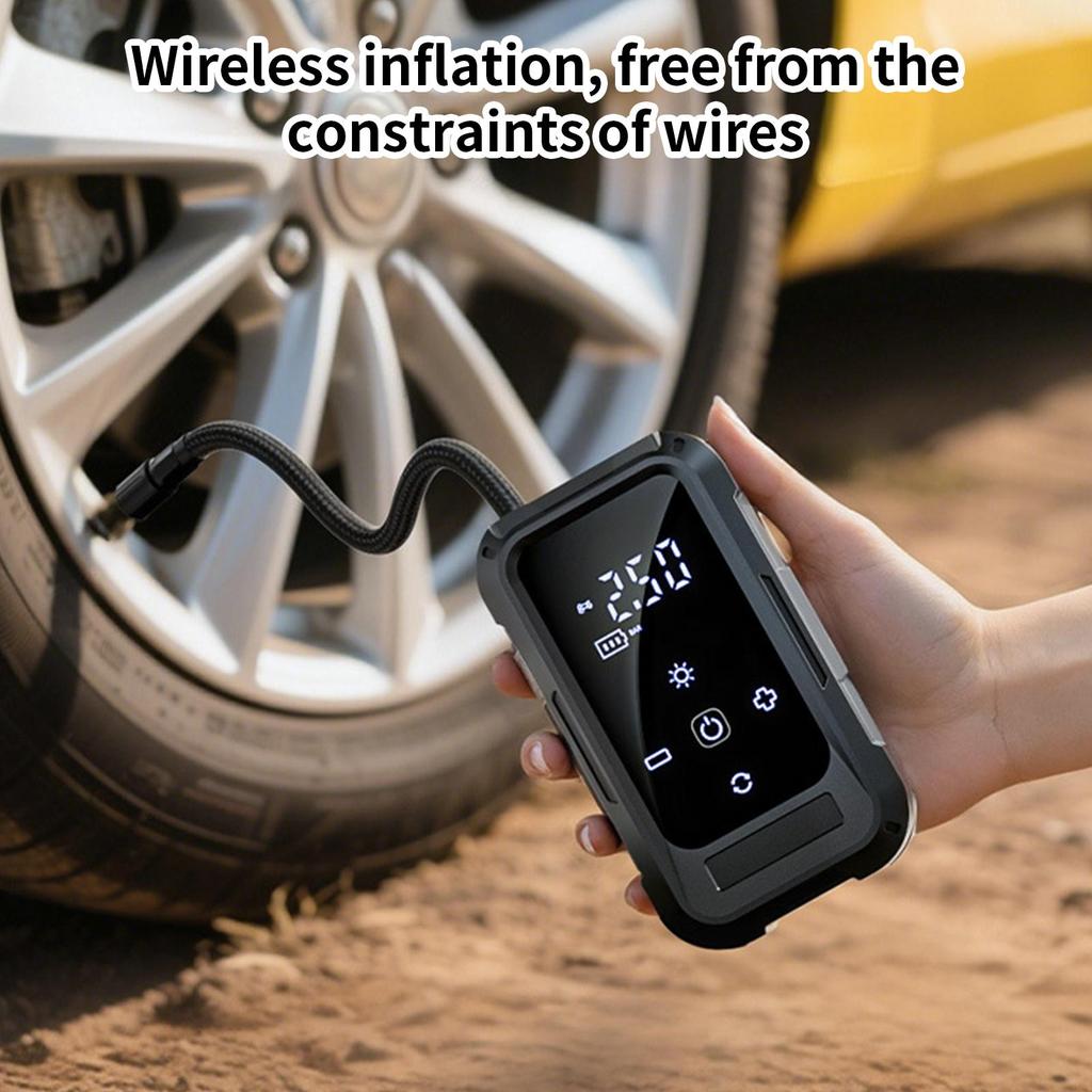Air Compressor Cordless Tire Inflator Auto Shut-Off Pump For Camping Motorcycle Care Garage Home Daily Commuting Long-Distance
