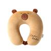 Cute Cartoon Capybara U-shaped Pillow 2 In 1 Travel Neck Support Pillow Soft Eye Mask Pillow Office Chair Cushions