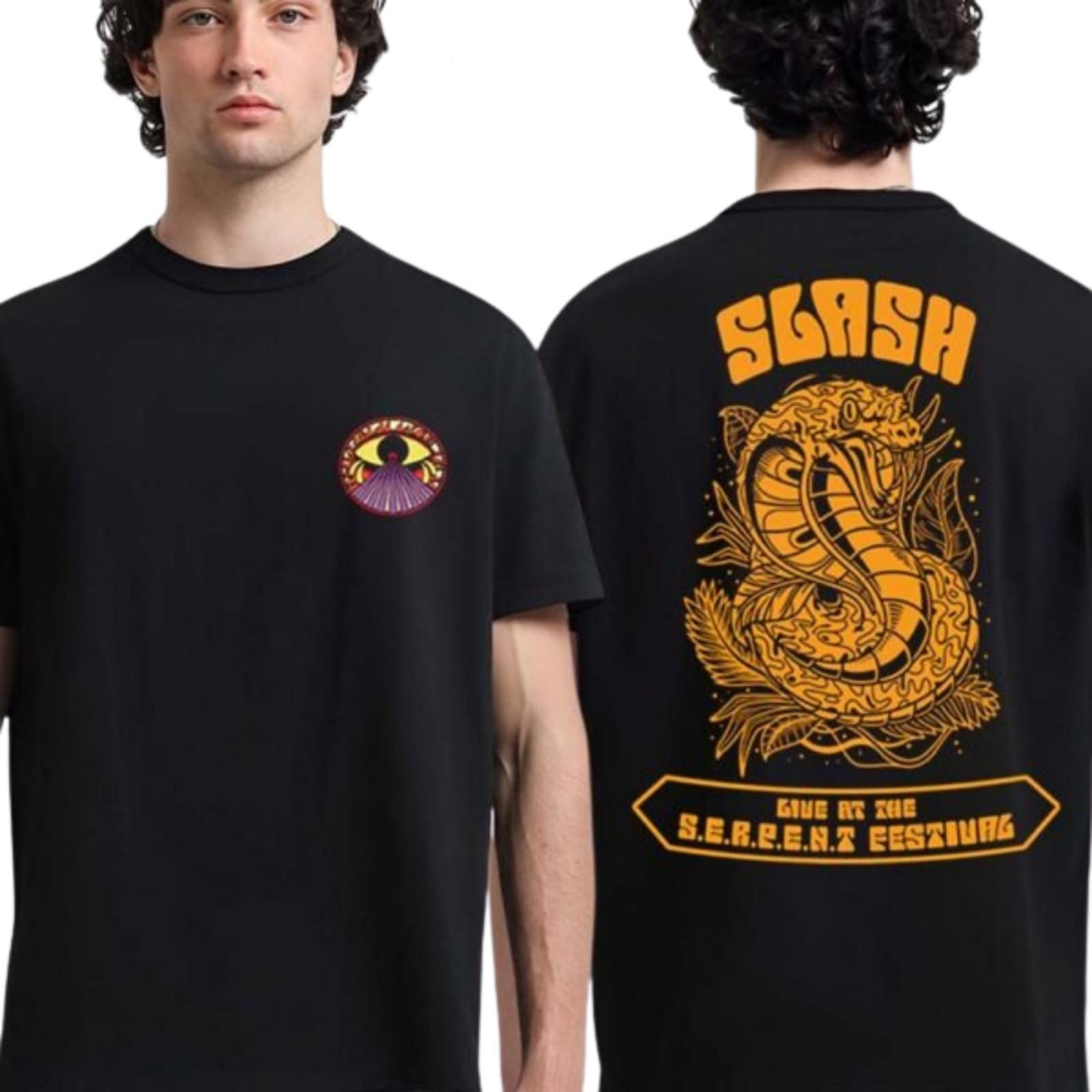 Slash Live At The Serpent Festival 2026 Snake Two Sided T-Shirt M