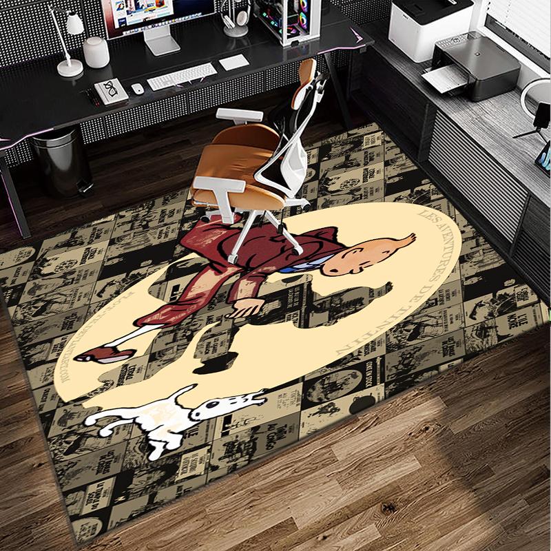 Adventure In The City Office Rug Chair Mat, Game Carpet, Suitable for Front Door, Bedroom, Living Room, Desk, Holiday Gift