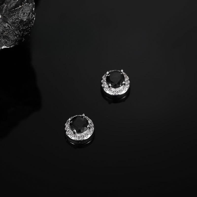 Earless Ear Hook Male Trendy Hip-hop Magnetic Zirconia Stud Earrings That Can Be Clipped On