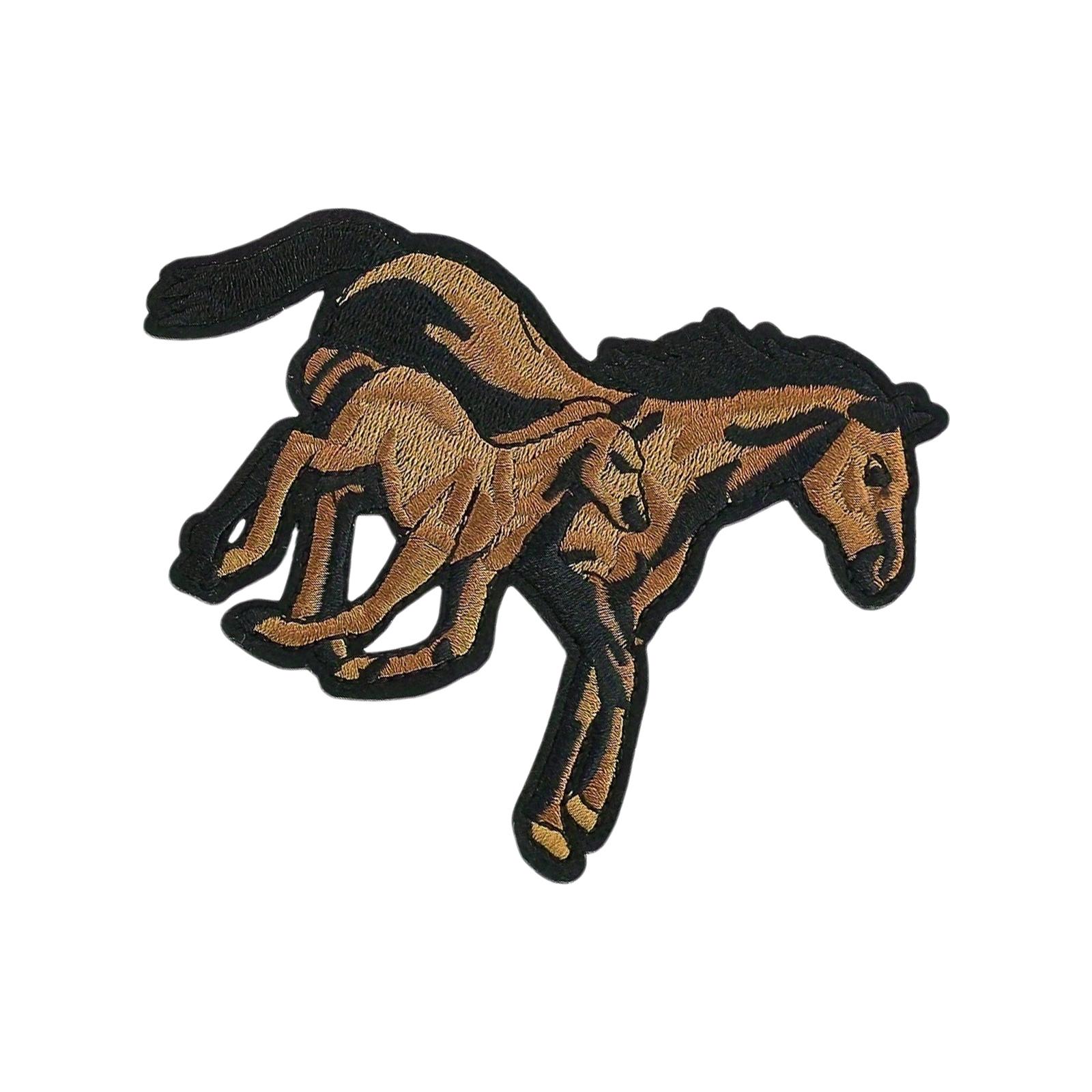 

Horse Head Embroidered Patches Pony Iron on Patches Animal Repair Patches Sewing on Applique Patches for Clothes Bag 4