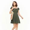 Eiaenlei Ar_String Ribbon Ruffle Dress_2Color