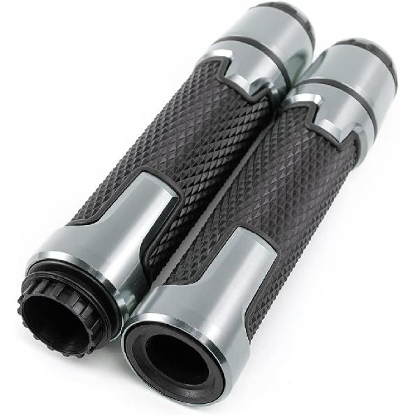 Hand Grips 7/8'' 22mm Motorcycle Grips Non Slip Universal Aluminum and Rubber Gel Handlebar Grip for Motorbike
