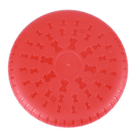 Yousheng Flying Disc Toy for Dogs Easy to Hold And Throw Ergonomic Bite Resistant Soft TPR Flying Disc for Water And Land Use Colorful Outdoor Dog красный