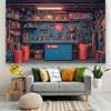 2D-Ebene, 1 Stück Retro-Studiohintergrund, geeignet für Industriestil, geeignet für Männerhöhle