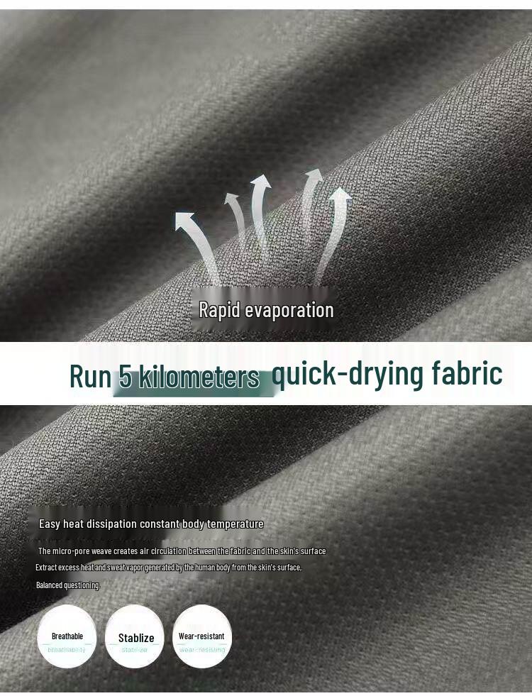 Herren Quick-Dry Kurzarm Fitnessanzug - Atmungsaktives, Schweißableitendes Outdoor-Bekleidungsset