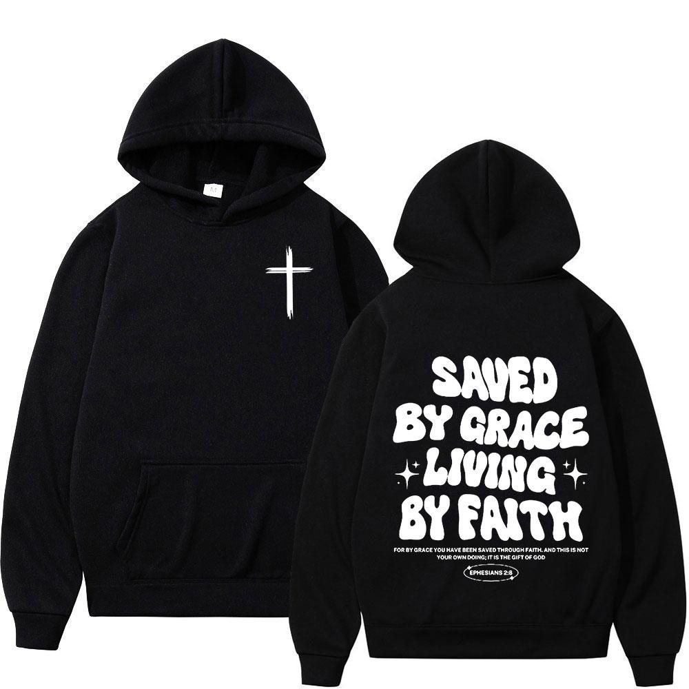 Christian Jesus Faith Over Fear Bible Verse Hoodies Men's Women High Quality Sweatshirts Fashion Vintage Pullovers Streetwear