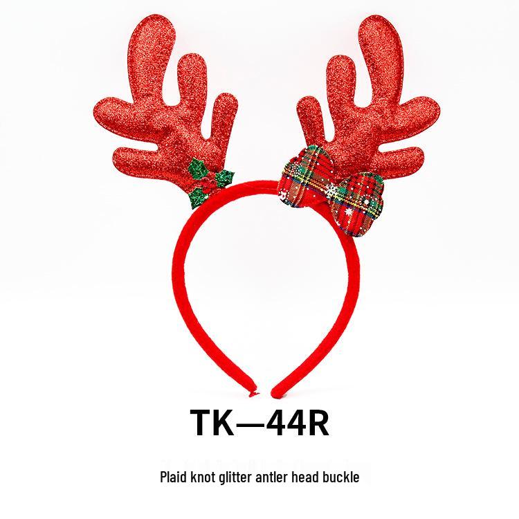 Christmas Tree & Reindeer Antler Sequin Headband for Adults & Kids - Festive Holiday Party Decoration