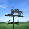 Weather Vane Ornament: Outdoor Wrought Iron Spray-Painted Roof Decoration Metal Craft