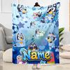 Bluey's Paw Patrol Adventure Customize Text Blanket Cozy Personalized Blanket Durable Comfort Great for Bedding Nap Bed Livingroom