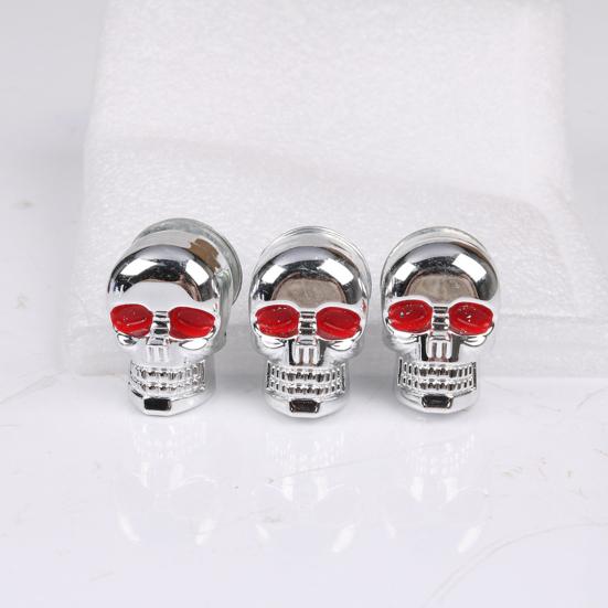 2Pcs Skull Bolt 3D Easy-Installation To Rust Electroplating Not Easy Design High Impact Resistant