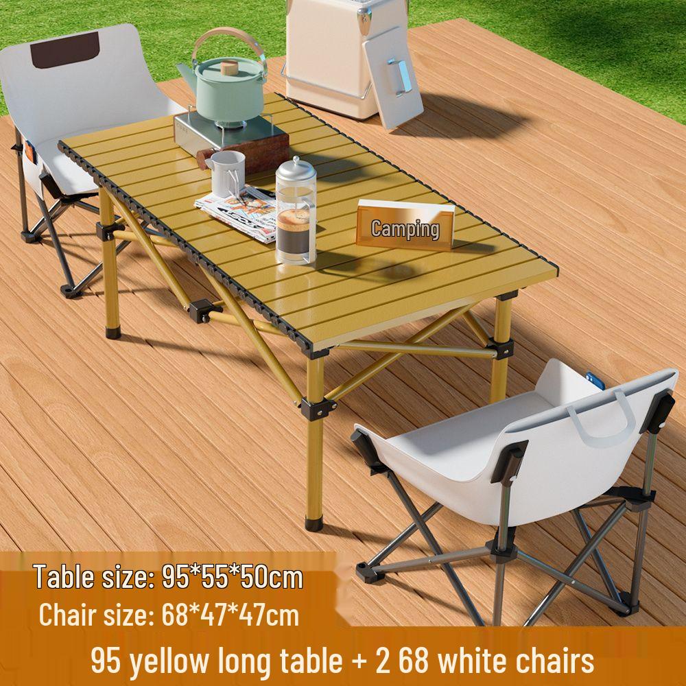 Portable Folding Table and Chairs Set for Outdoor Camping and Picnics