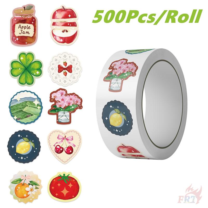 500Pcs/Roll Little Happiness - Lucky Life Kids Rewards Stickers - DIY Scrapbooks Album Decor Sealing Label Decals