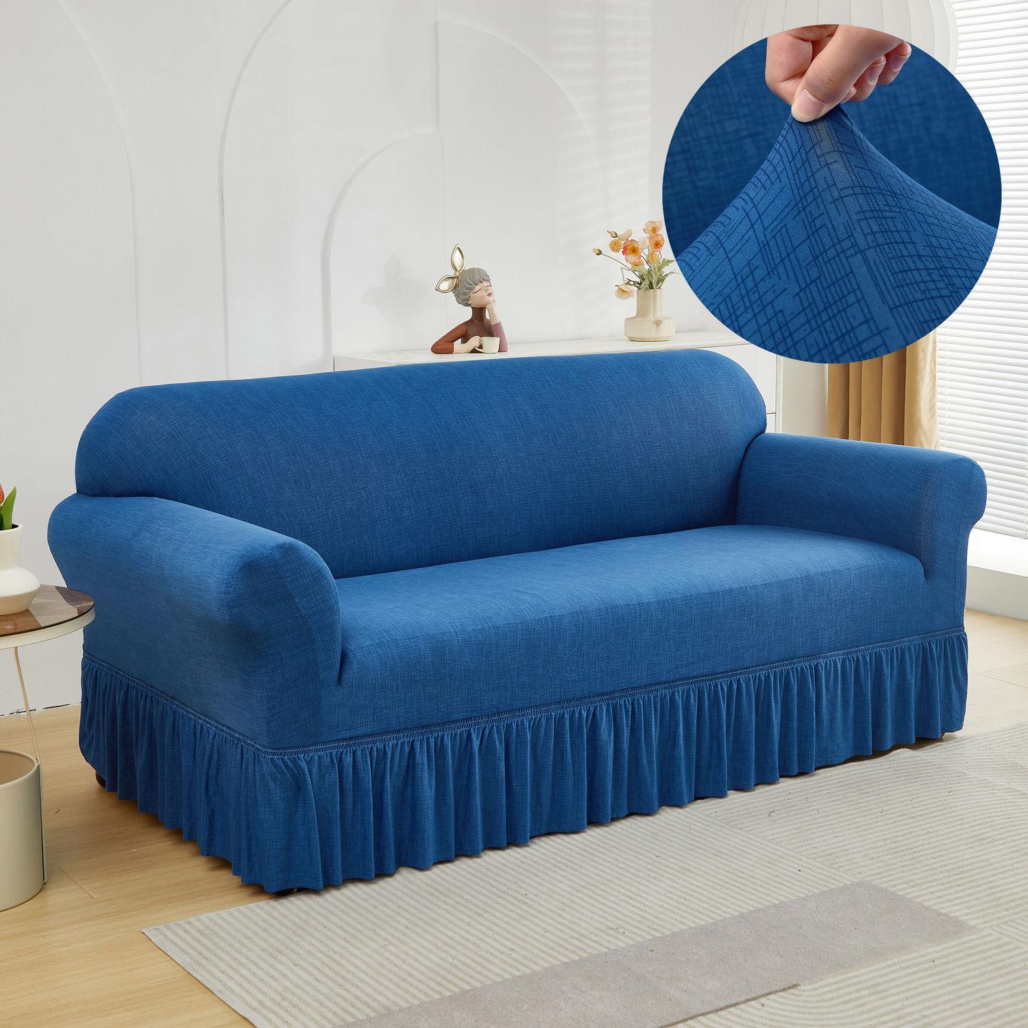 

Классический чехол для дивана Stretch Fit с эластичной застежкой - моющийся чехол для дивана из полиэстера и спандекса для кресла, двухместного дивана, 3-местного или 4-местного дивана 90-140cm