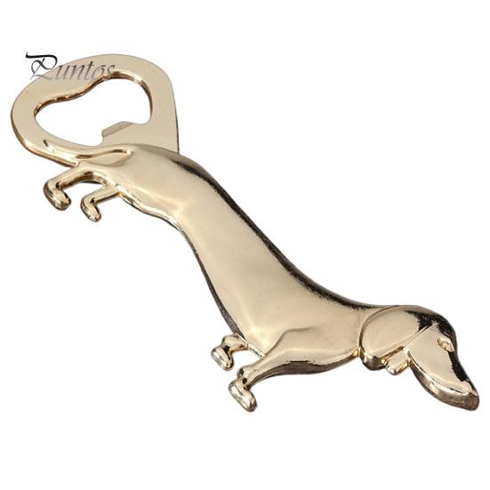Vintage Bronze Bottle Opener Dachshund Dog Opener, Zinc Alloy Cute Puppy Beer Durable Metal Portable for Kitchen Bar And Home Handheld Tool