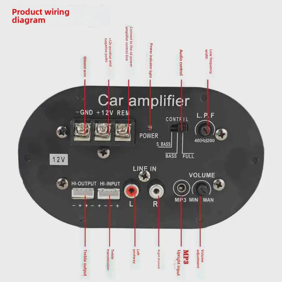 High-Power Car Subwoofer: 70W, 6", 8", 10" Tunnel Design Audio System