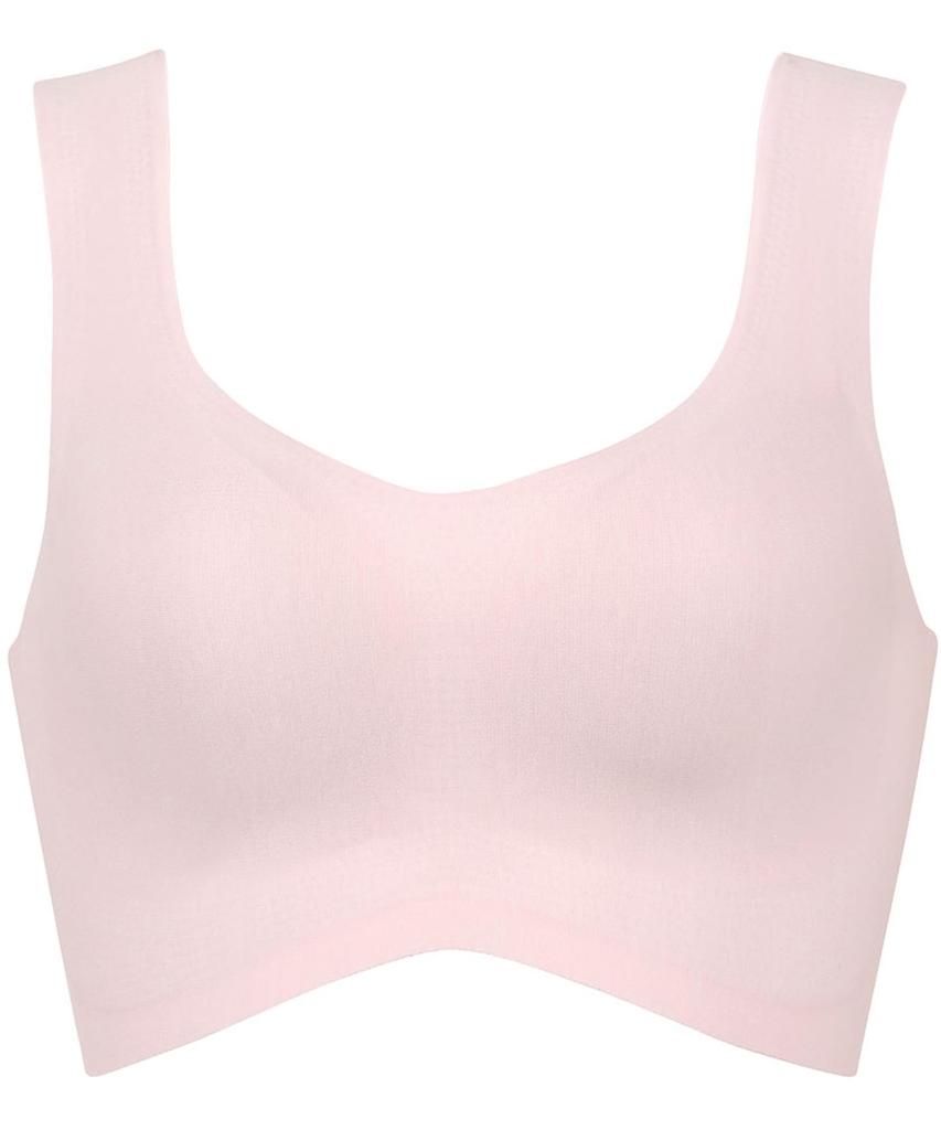 Cotton Blend Comfortable and Less Half Top KB1031 PI M [Wing/Wacoal] Non-wired Bra, Material, Beautiful, Stuffy, [Luxurious Cotton] Women's