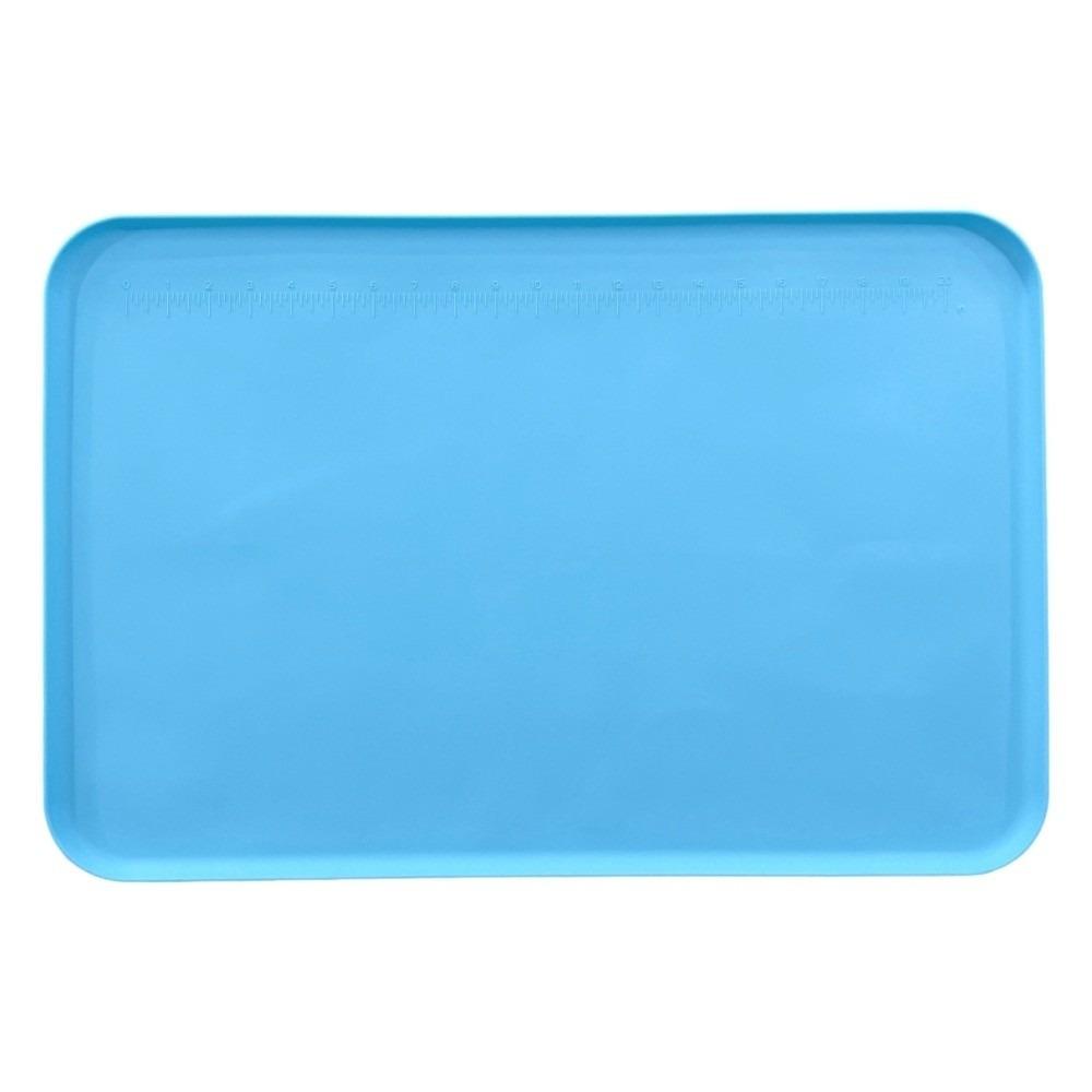 Large DIY Craft Tray Silicone Graffiti Clay Art Pad Portable Painting Mat  For Crafts Drawing Clay синий