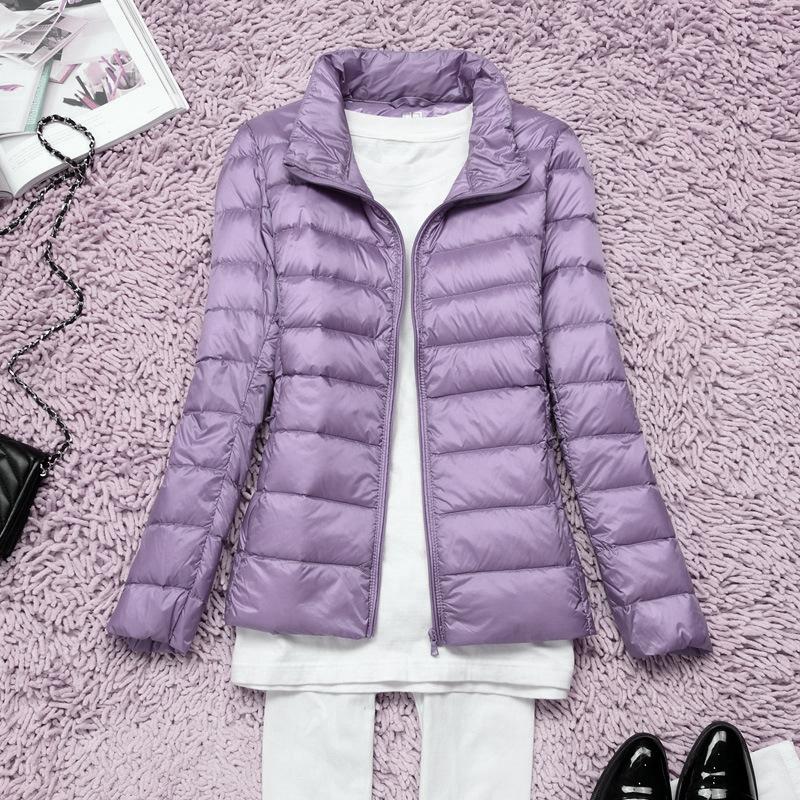 Women Spring Jacket Fashion Short Lightweight Packable Puffer Coats Down Warm Slim Fit