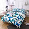 Butterfly Bedding Set 3D Flower Duvet Cover Quilt Cover with Zipper Queen Double Microfiber Comforter Set Kid Girl ChristmasGift