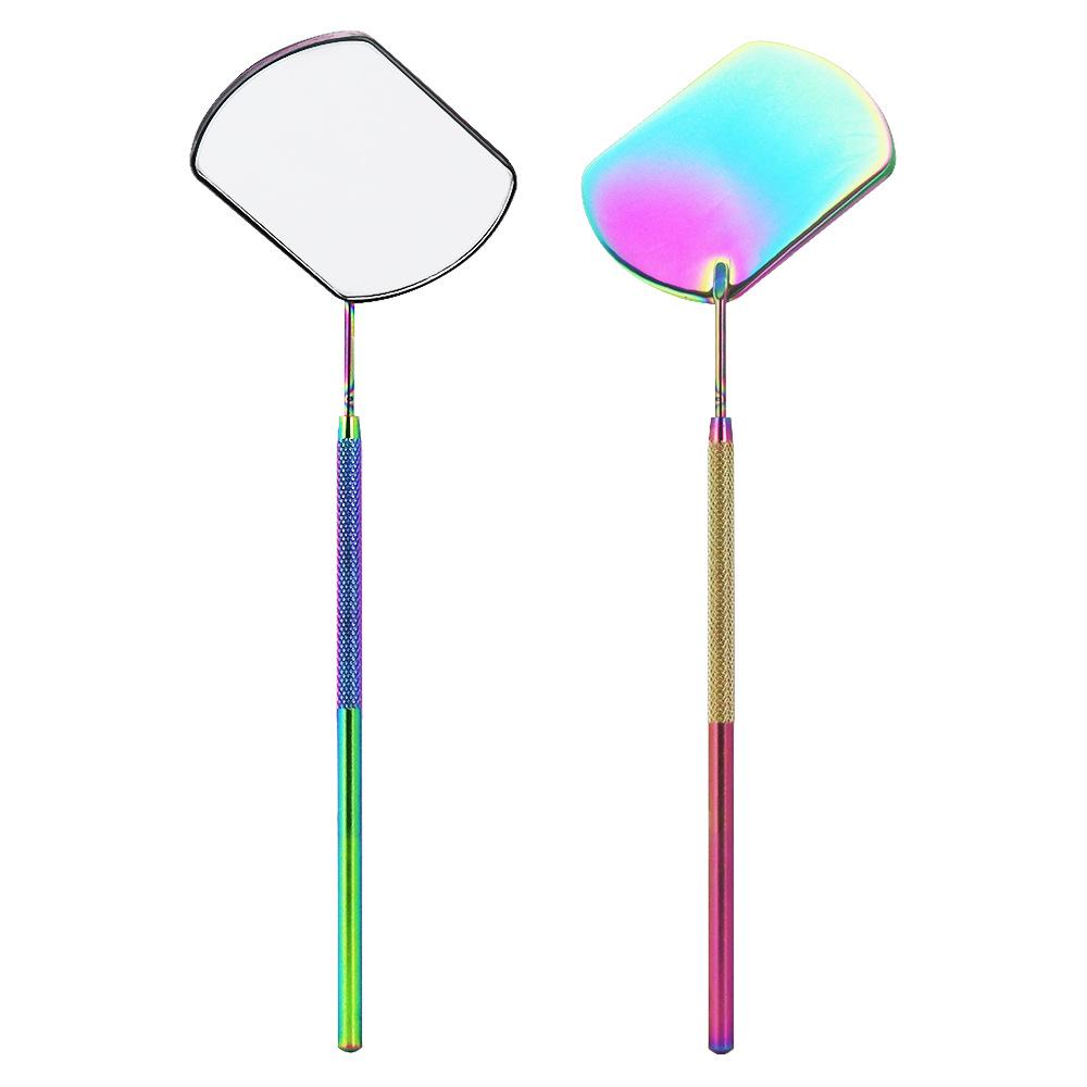Portable Stainless Steel Eyelash Inspection Mirror for Grafting