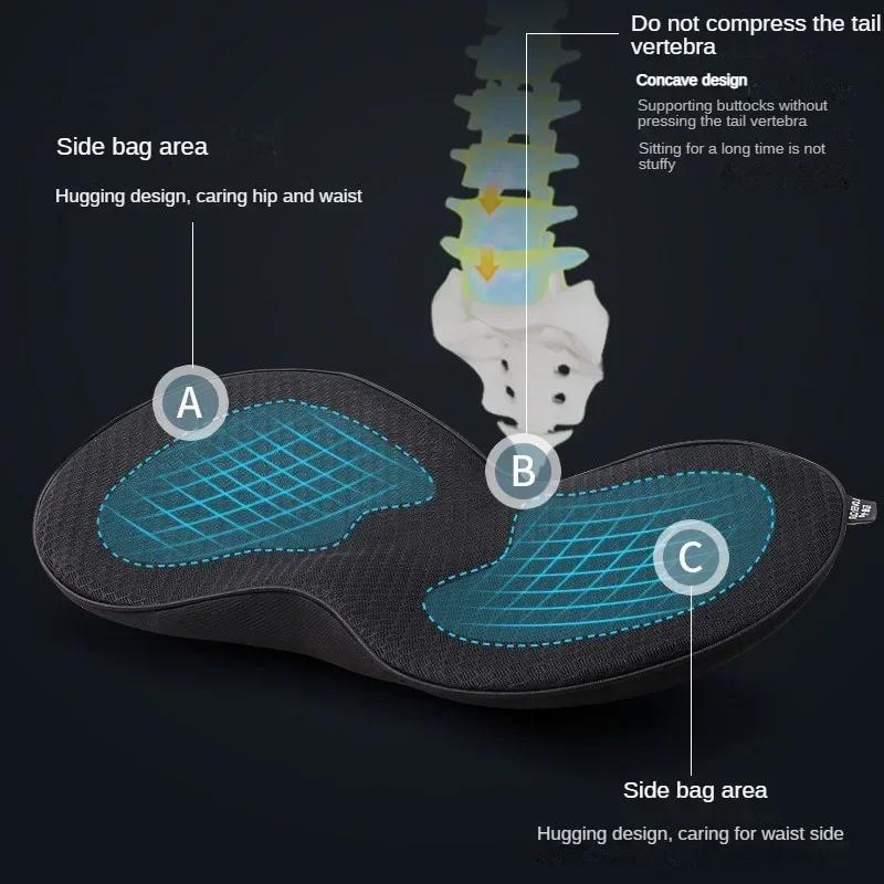 Car Seat Cushion Lumbar Support Pad Memory Foam Breathable Relief Universal Driver and Passenger Comfort Back Pain Relief