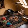 Persian Retro Ethnic Style Carpet Home Decoration Living Room Sofa Large Rugs Bedroom Bed End Non-slip Soft Floor Mat Washable