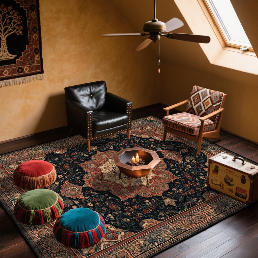 Persian Retro Ethnic Style Carpet Home Decoration Living Room Sofa Large Rugs Bedroom Bed End Non-slip Soft Floor Mat Washable