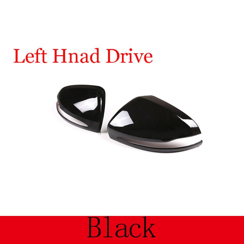 RHD LHD ABS Black For Mercedes Benz C W205 E W213 GLC-Class X253 S Class W222 Car Rearview Mirror Cap Cover Trim Car Accessories