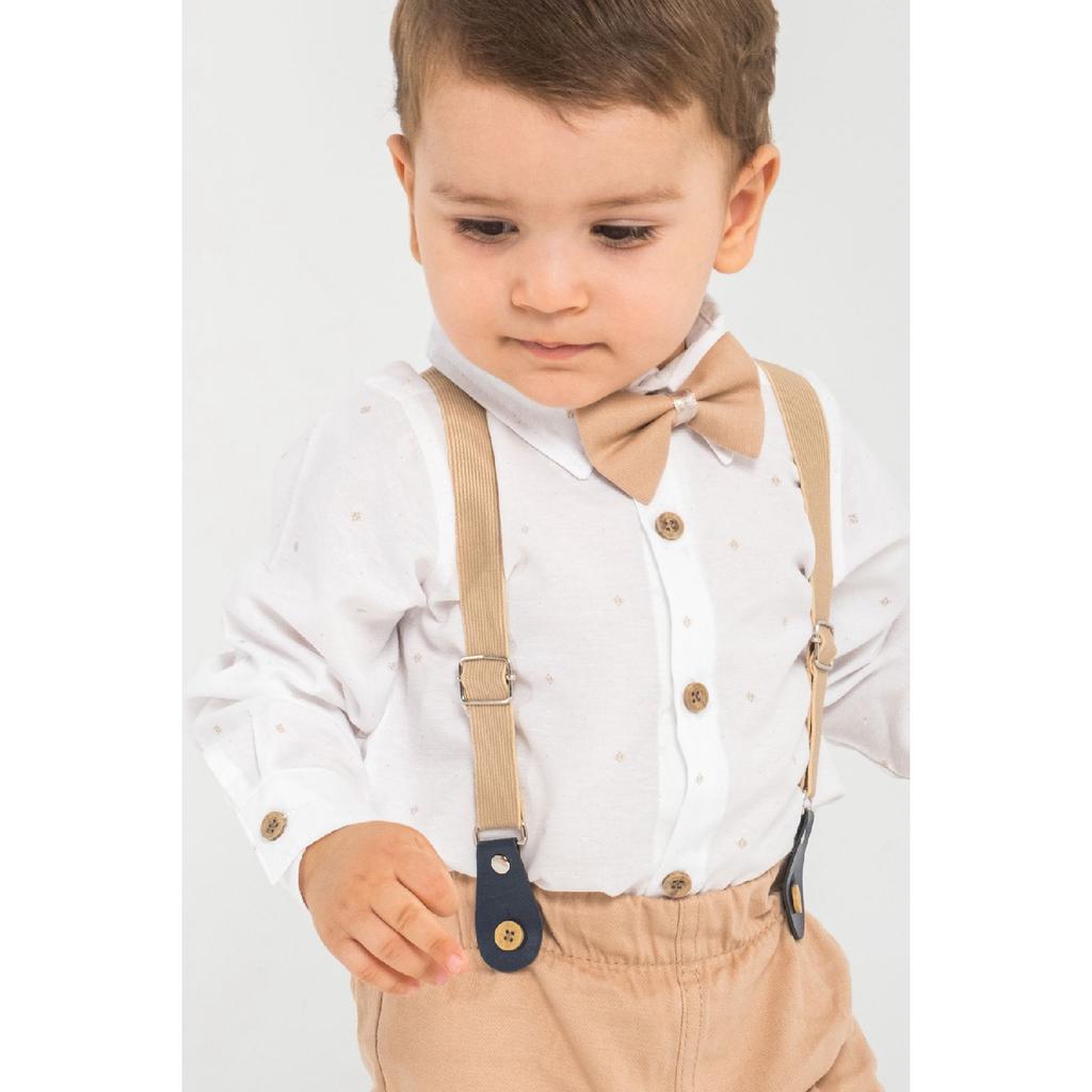 1-5 Years 4 Piece Bowtie And Slopephone Suit Baby Set