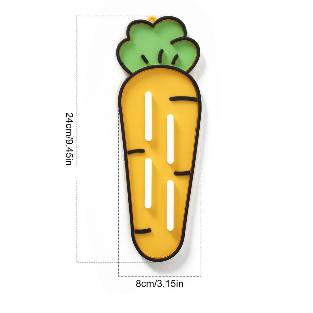 PVC Kitchen Spatula Holders Spoon Fork Rack Shelf Pot Lid Organizer Chopsticks Spoon Rest Pad Carrot Shape Dish Drying Mat