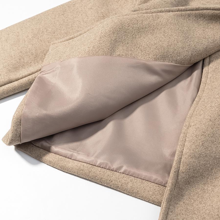 European and American style French women's clothing, fashionable and versatile temperament, casual design sense, colored woolen jacket