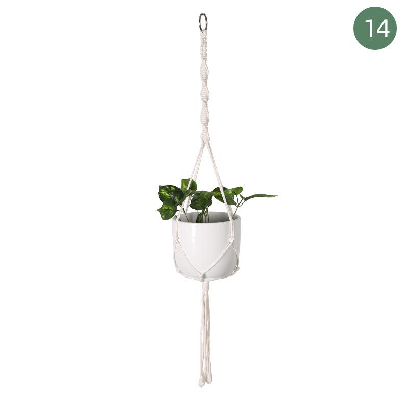 Creative Woven Cotton Plant Hanging Basket Set