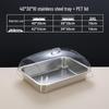 Stainless Steel Food Display Tray with Transparent Dust Cover