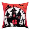 Halloween Pillowcase   Ghost Printed Linen Home Sofa Cushion Cover Pillowcase Halloween Pillowcase Decoration