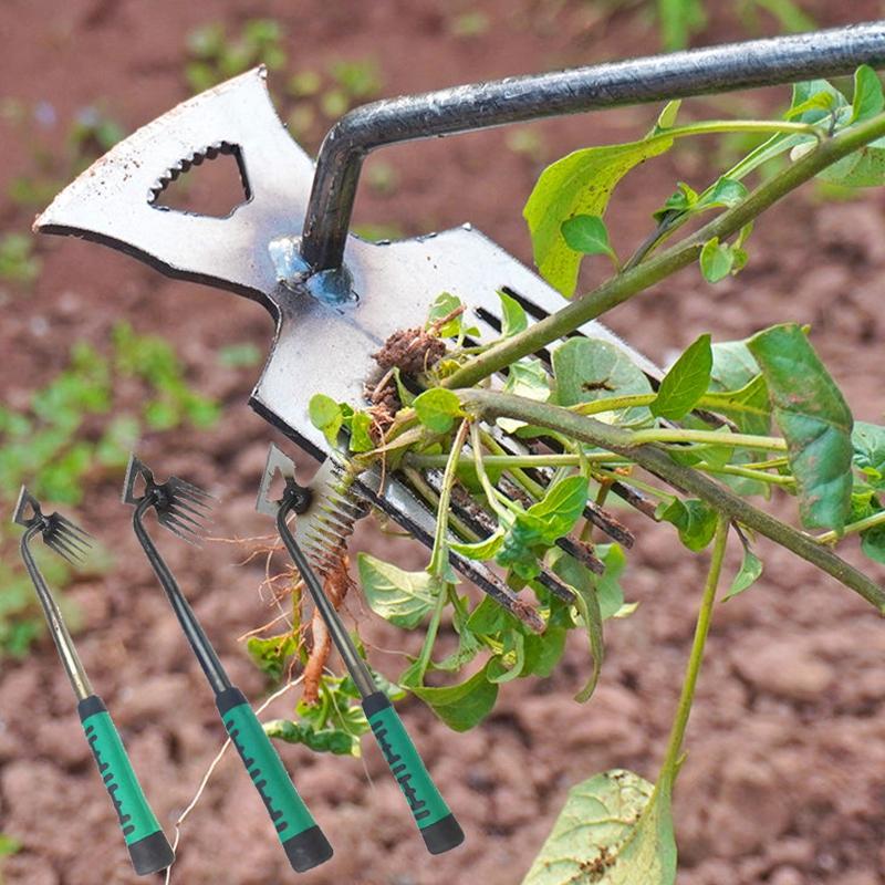 Garden Weeder Tools 2 in 1 Puller Shovel Hand Weed Remover Planting Digging Grass Shovel Rake Loosening Soil Plowing Loose Soil
