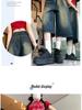 Retro High Waist Wide Leg Cropped Denim Shorts for Women - Summer Plus Size Slimming Loose Fit