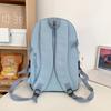 Men Lightweight Backpack Letter Print Student Schoolbag Women Large Capacity Campus Backpack with Pen Bag