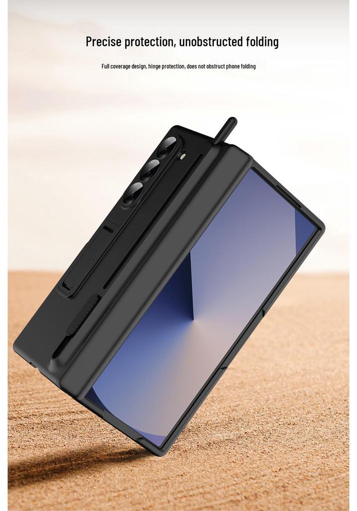 Samsung Z Fold 7/6/5/4 Full Coverage Case with Bracket & Retractable S Pen Slot