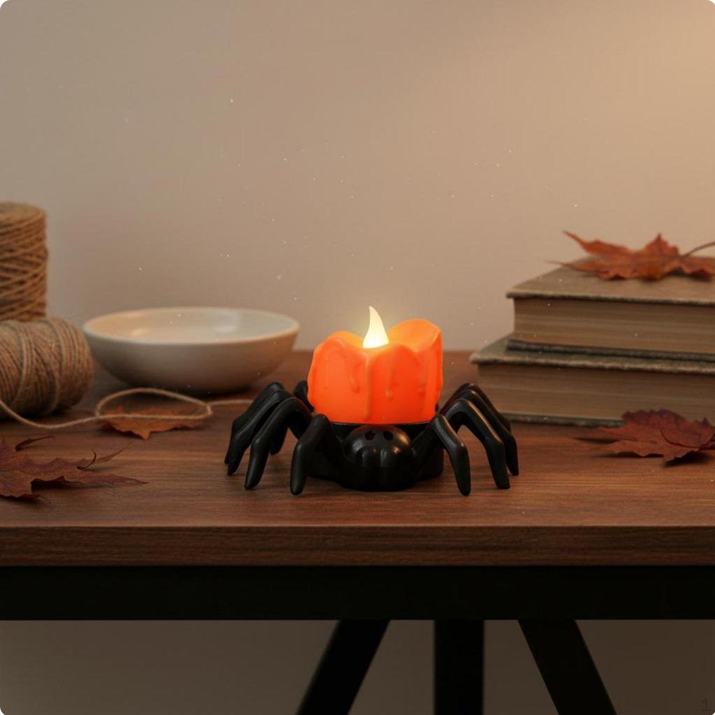Halloween Arachnid Decoration Operated Glowing Light Night for Creepy Lair