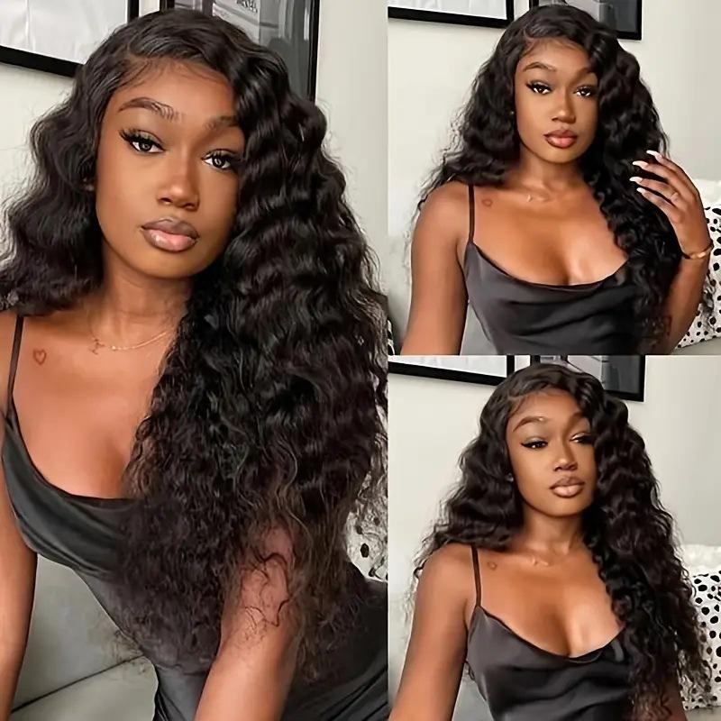 Fashion front lace wig African hot selling corn perm wavy long curly hair chemical fiber headgear